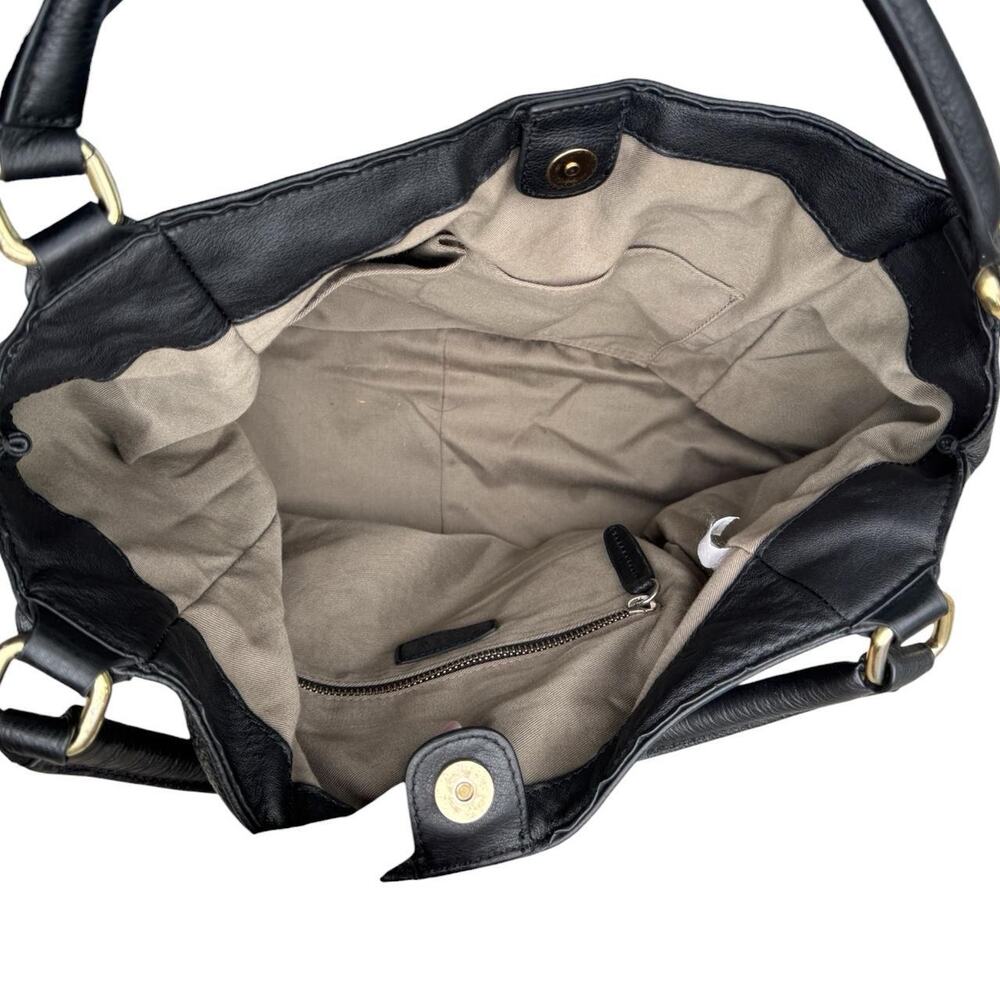J. Crew Genuine Leather Shoulder Bag Hobo Gold Hardware Slouchy Quiet Luxury - Picture 8 of 8